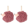 thumbnail image 2 of YAOMOBB Cute Hand Towel 2Pcs Hedgehog Fluff Ball Hand Towels Strong Absorbent Quick drying Microfiber Chenille Towel, 2 of 7