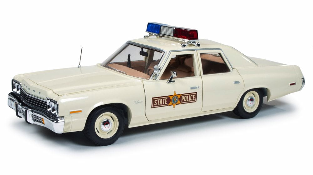1974 Dodge Monaco Illinois State Police, White - Auto World ERTL AMM1019 - 1/18 scale Diecast Model Toy Car