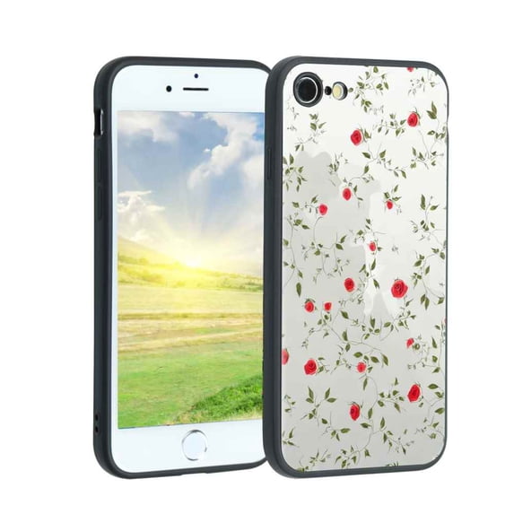 Compatible with iPhone SE 2020 Phone Case, Roses-5 Case Men Women, Flexible Silicone Shockproof Case for iPhone SE 2020