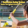thumbnail image 3 of Upgraded Adjustable Intensity Badminton Swing Trainer, 11.8" Swing Sound Feedback for Smash Technique, Tennis/Badminton Magnetic Adjustable Power Trainer for Wrist Arm Strength Training, 3 of 5