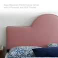 thumbnail image 3 of Platform Bed Frame, King Size, Pink, Velvet, Modern Contemporary, Bedroom Master Guest Suite Room, 3 of 10