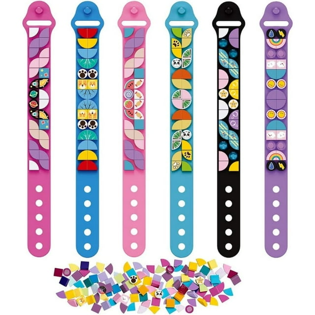 Dots Bracelets 6PCS Kids Building Blocks Bracelets DIY Creative Craft Bracelet Making Kit for Kids Friendship Bracelets Toys Kit