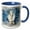 Blue/White, variant on 3drose, Image of Watercolor Pretty White Swan, 11oz Two-tone Yellow Mug