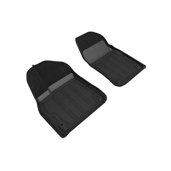 3D MAXpider 19-21 Porsche Cayenne 2021 Cayenne GTS Elegant Hybrid 1st Row Floormat - Black