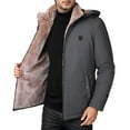 thumbnail image 3 of Mens Jackets with Hood Lined Plus Sizes Heavyweight Jacket Thick Warm Cozy Windproof Mens Winter Coat, 3 of 7