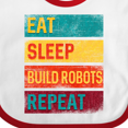 thumbnail image 3 of Inktastic Robotics Eat Sleep Build Robots Repeat Boys or Girls Baby Bib, 3 of 3