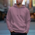 thumbnail image 3 of Men's Heavyweight Long Sleeve Sweatshirt Hoodie 100% Cotton With Pockets, 3 of 13