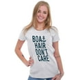 thumbnail image 3 of Boat Hair Don't Care Ocean Vibes Cute Womens Fitted Plus Size Graphic Tee Brisco Brands 2X, 3 of 4