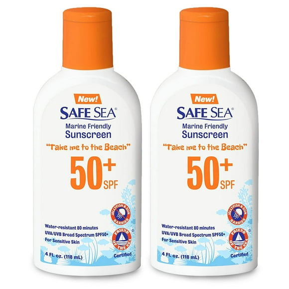 Protector solar SAFE SEA, bloqueador de picaduras de medusas, SPF 50+, 120 ml, x2