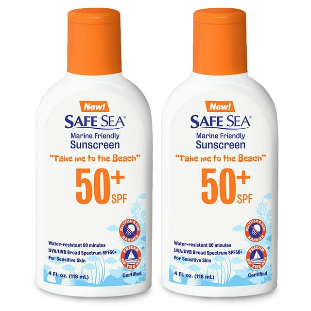 Protector solar SAFE SEA, bloqueador de picaduras de medusas, SPF 50+, 120 ml, x2