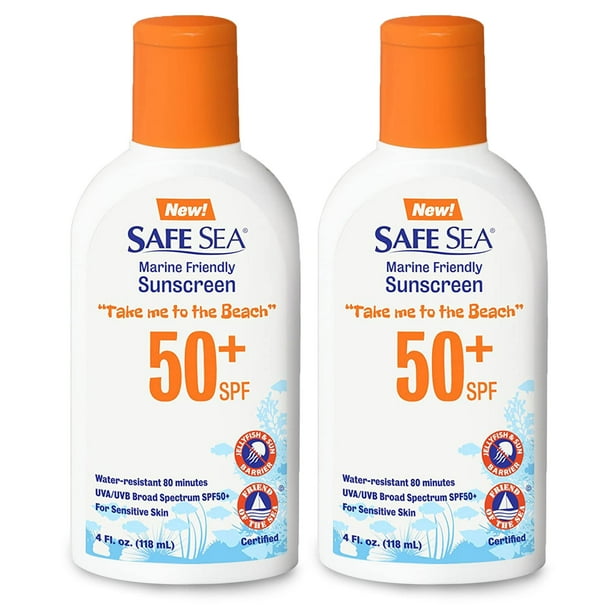 Protector solar SAFE SEA, bloqueador de picaduras de medusas, SPF 50+, 120 ml, x2