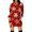 Vermilion, variant on Christmas Dresses for Women Women's And Winter Hooded Sweatshirt Dress Print Dress with Christmas Print for Fall and Winter Casual,Red,S