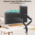 thumbnail image 4 of Dual Monitor Mount Fits to Computer Screen Height Adjustable Monitor Stand for Monitors Gas Spring Display Arm Holds up to .lbs Each Monitor Desk VESA Mount x x, 4 of 9