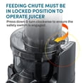 thumbnail image 5 of Elite Gourmet Masticating Juicer Machines, 12-inch Juicer, Masticating Cold Press Juicer Machines, Juicer for Vegetables and Fruits, Easy to Clean Juicer, Charcoal Grey, 5 of 5