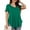 Green, variant on Fancyglim Women Tunic Tops V-Neck Short Sleeve A Line Blouse Summer Shirt M - 3XL