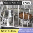thumbnail image 4 of Jaula para perros, cuenco de agua antiderrame, 2 unidades, acero inoxidable, tamaño grande, 4 of 6
