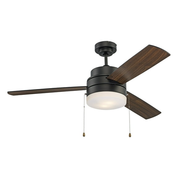 Trans Globe Lighting F-1025 Osmund 52" 3 Blade Indoor Led Ceiling Fan - Black