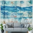 thumbnail image 4 of Orinice Ocean Watercolor Painting Tapestry Wall Hanging Unique Style for Home Wall Decor Art Living Room Bedroom Apartment Farmhouse Dorm 40x60inch, 4 of 6