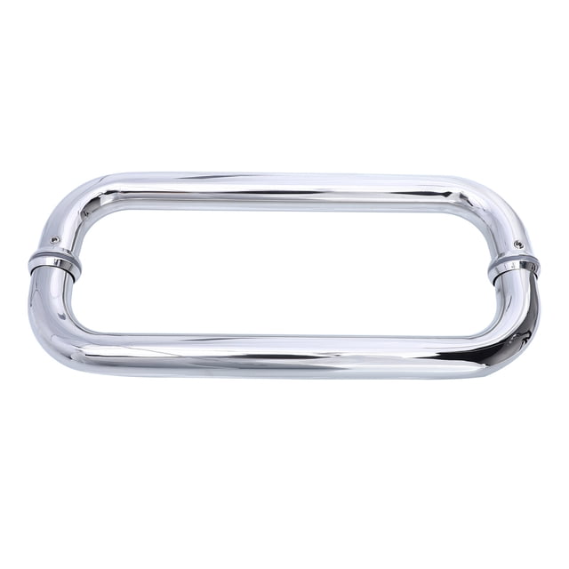 OULII Poignée de Porte en Acier Inoxydable Argent Moderne pour Douche et Salle de Bain