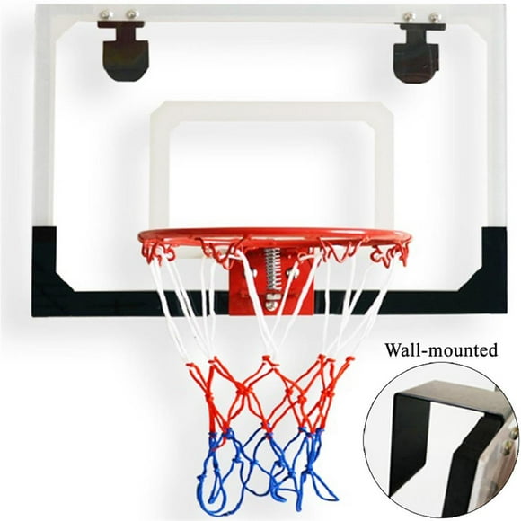 Langgg Indoor Basketball Hoop Set for Kids Adults Basketball Hoop for Door with Backboard Basketball Toy Gifts for Basements Bedrooms Offices Red