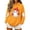 F06# Orange, variant on qolati Halloween Hoodie for Women Ghost Pumpkin Graphic Spooky Long Sleeve Pullover Sweater Cute Fall Oversized Fleece Lined Hooded Tops Orange L