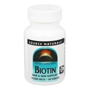 Source Naturals Biotin 10,000 mcg 60 Tabs