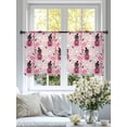 thumbnail image 4 of Cute Halloween Sheer Curtains 45 Inch Length 2 Panels Set for Living Room/Bedroom, Spooky Pumpkins Fall Bat Cat Witch's Hat Curtain Sheers Drapes Rod Pocket Curtains Window Treatment Set 52''x45''x2, 4 of 7