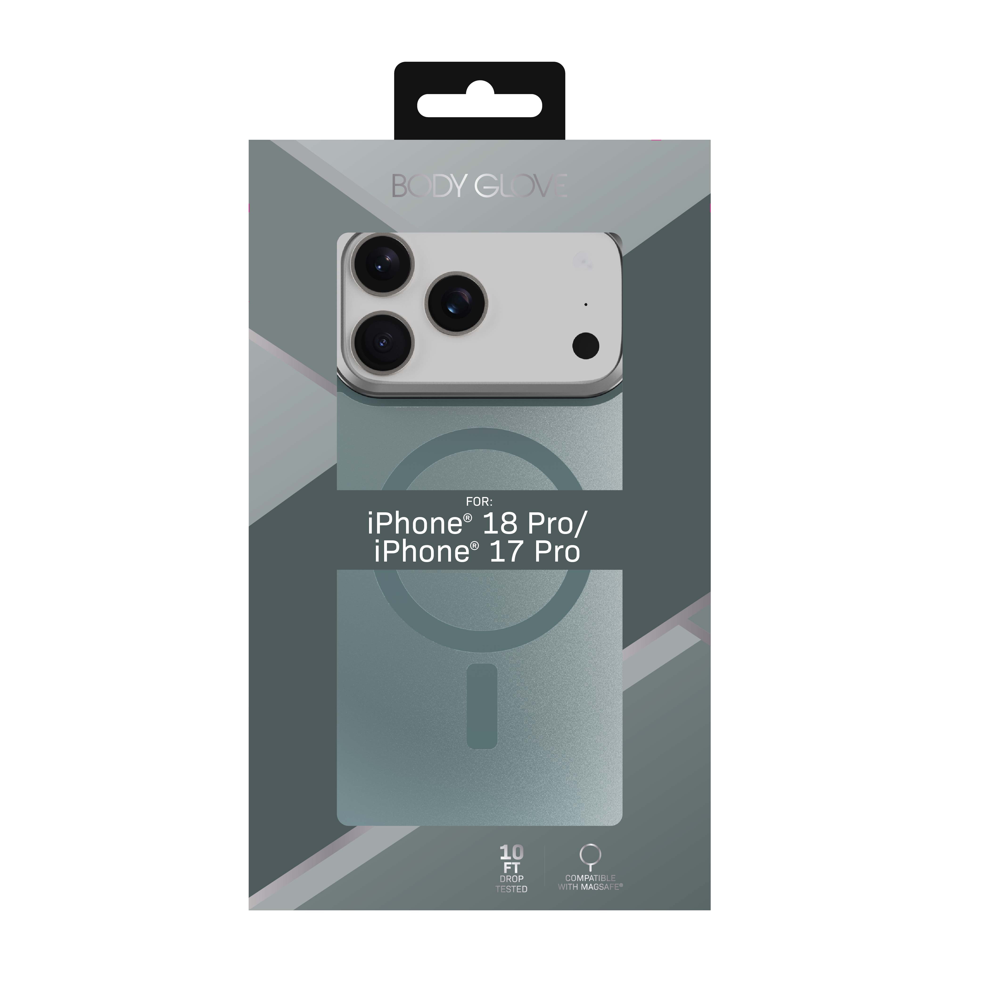 Body Glove Reflector Phone Case for iPhone 18 Pro / 17 Pro, MagSafe Compatible - Metallic Gray