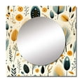 thumbnail image 2 of Designart "Boho Naturalist" 0 Beige Large Square Mirror - Square Bedroom Mirror Printed Wall Decor - Bohemian Square Printed Wall Mirror Art, 2 of 5