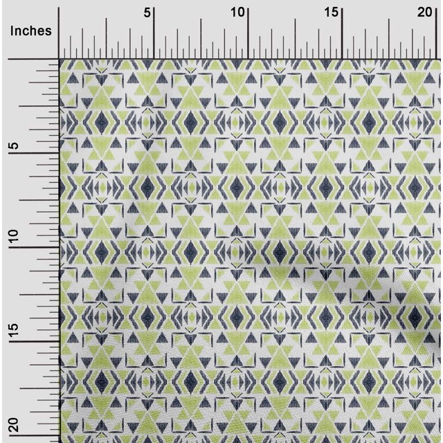 oneOone Viscose Jersey Fabric Triangle Ikat Print Fabric By The Yard 60 Inch Wide