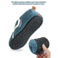 thumbnail image 3 of Gustave House Slippers for Women Men Non-Slip Barefoot Slippers Socks Cozy Lightweight Fleece Lined Warm House Shoes with Rubber Sole for Indoor Home Bedroom Travel, Gray, 3 of 7