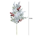 thumbnail image 3 of KQJQS Lot de 6 Tiges de Baies Blanches Artificielles Givrées Neige 19,3 Po Pics de Pulvérisation Rouges de Noël Enneigés Branches de Houx et Baies pour Décoration d'Arbre de Noël Bricolage Artisanat Ornements de Noël Déco Maison, 3 of 8
