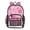 Pink Hearts and Roses Pattern, variant on PVC Transparent Backpacks Clear Backpack for Travel and Outings Horseshoe Pattern with Red Roses