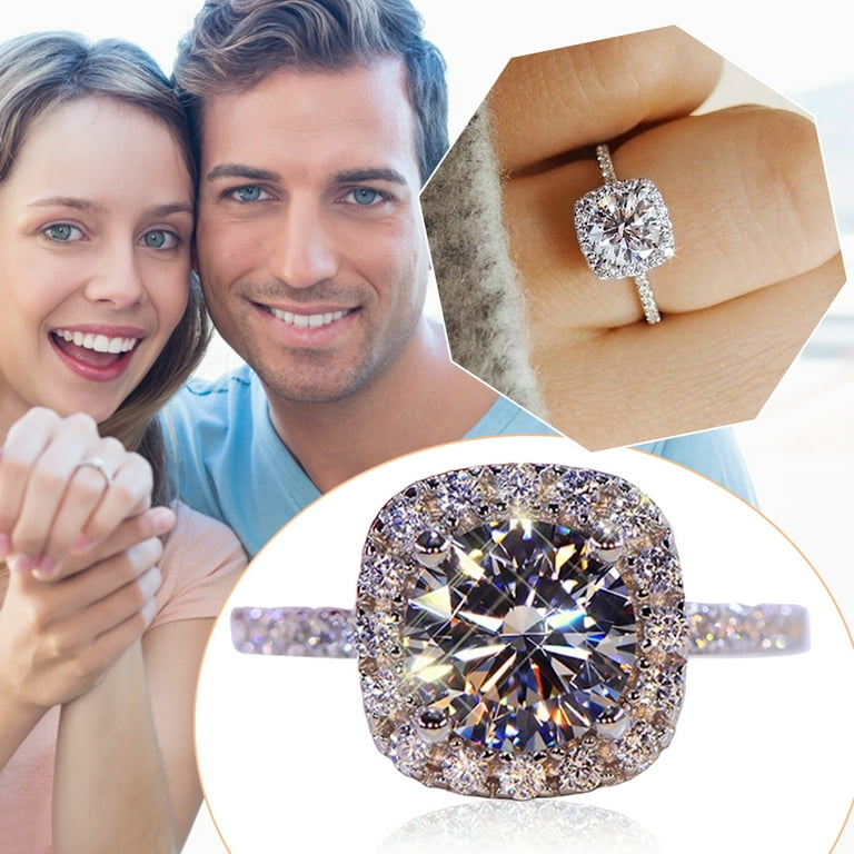 Mortilo Fashion Exquisite Full Diamond Ring For Women Engagement