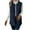 Navy, variant on Women's Double-Sided Plush Vest, Solid Color Sleeveless Jacket with Pockets, Casual Quilted Outerwear for Women, Warm Winter Vest without Sleeves, Soft Plush Layering Piece for Fall and Winter Black