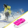 thumbnail image 3 of Siruishop Snow Sled Heavy Duty with Pull Rope Multifunctional with Brake Downhill Sled Pink, Snow Sled for Kids, 3 of 8