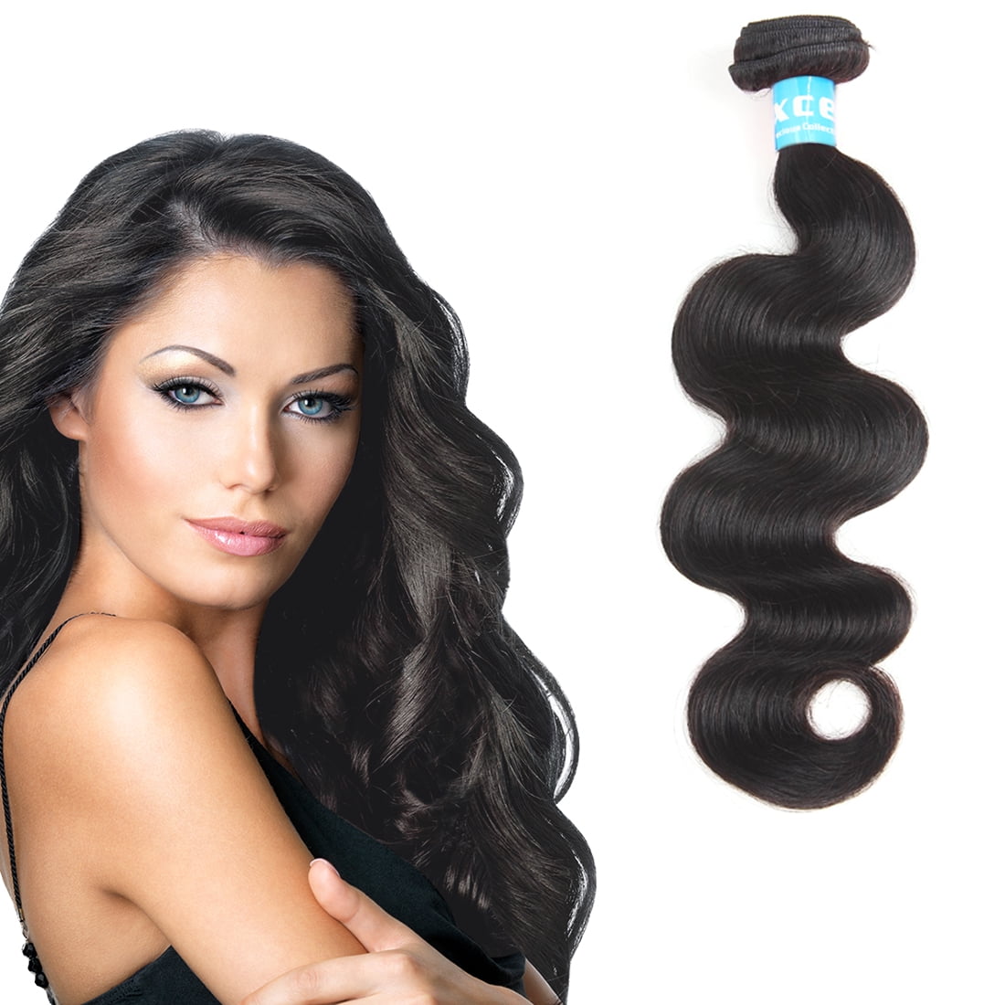 9a Brazilian Body Wave Virgin Human Hair Extension Natural Black