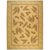 SAFAVIEH Courtyard Euler Traditional Floral Indoor/Outdoor Area Rug, 8' x 11', Natural/Brown