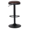 thumbnail image 3 of NPD Furniture Juno 33" PU Leather Swivel Bar Stool in Brown (Set of 2), 3 of 8