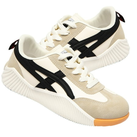 BERANMEY Women's Tennis Sneakers Walking Flat Low-Top Casual Lace-Up Orthopedic Sneakers For Women Comfort Vintage Sneakers with Walking Sports Work Traval