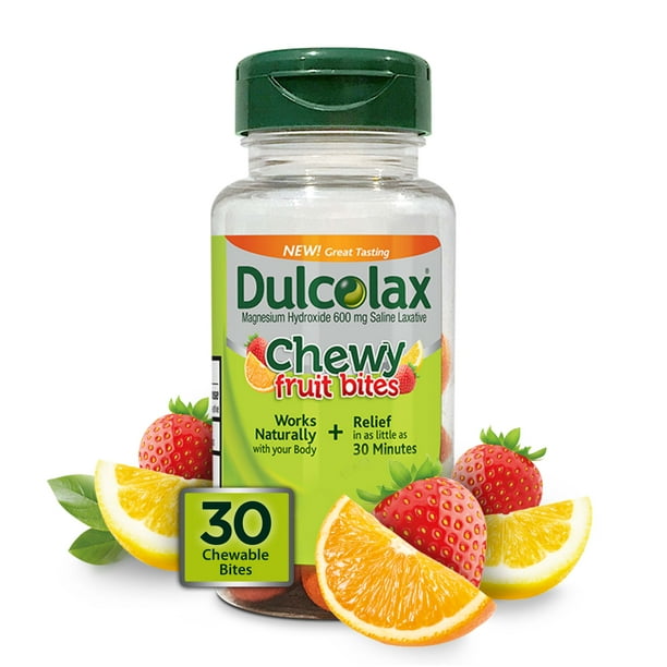 Dulcolax Chewy Fruit Bites, Saline Laxative, Assorted Fruit Chewables