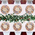 thumbnail image 7 of Ryvnso Retro Floral Flowers Round Plate Mats Dining Table Placemat Set of 4 for Holiday Decoration, 7 of 7