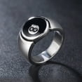 thumbnail image 3 of Lucky 8 Ball Pool Ball Ring, Men's Stainless Steel Billiard 8 Ball Ring, Number Black 8 Eight Pool Billiard Ring, Retro Billiards Men's Ring, Cute Gifts for Boyfriend Pool Player, 3 of 7