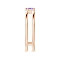 thumbnail image 3 of ANGARA Natural 0.13 Ct. Amethyst Solitaire Stackable Ring in 14K Rose Gold for Women (Ring Size: 3), 3 of 9