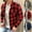 Red, variant on DDAPJ pyju Mens Flannel Plaid Jacket Long Sleeve Casual Button Down Shirt Jackets Checkered Work Shirts with Pockets Flash Sale Today Red XXXL