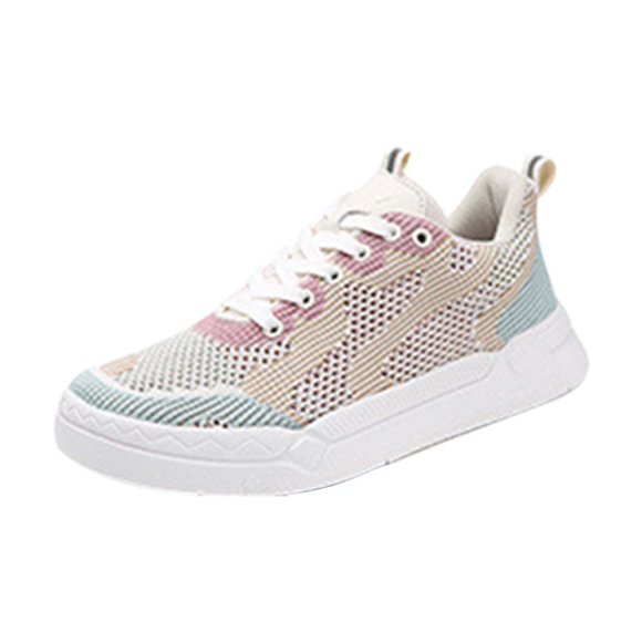 AUDeals Women's Woven Sneakers, Retro Braided Platform Shoes with Casual Lightweight Comfort for Walking and Hiking (Khaki, 8)