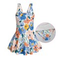 thumbnail image 6 of Tutolipy Floral Pattern Childrens Swimwear, Sleeveless Bodysuit Design Bathing Suit for Kids, Stretchy for Beach, Size 6-7 Years, 6 of 8
