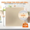 thumbnail image 2 of NutriChef Baking Stone for Pizza - 12.8” x 12.8” Durable and Safe Cooking Stone for BBQ Grill and Oven, Thermal Shock Resistant Grilling Stone, For Pies, Pastry & Bread, 2 of 5