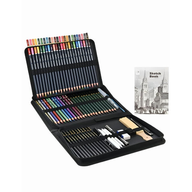 96 Piezas Xtellar Kit De Lápices De Dibujo Pintura Y Boceto Incluye Carboncillo Lápices De Colores Libro De Bocetos