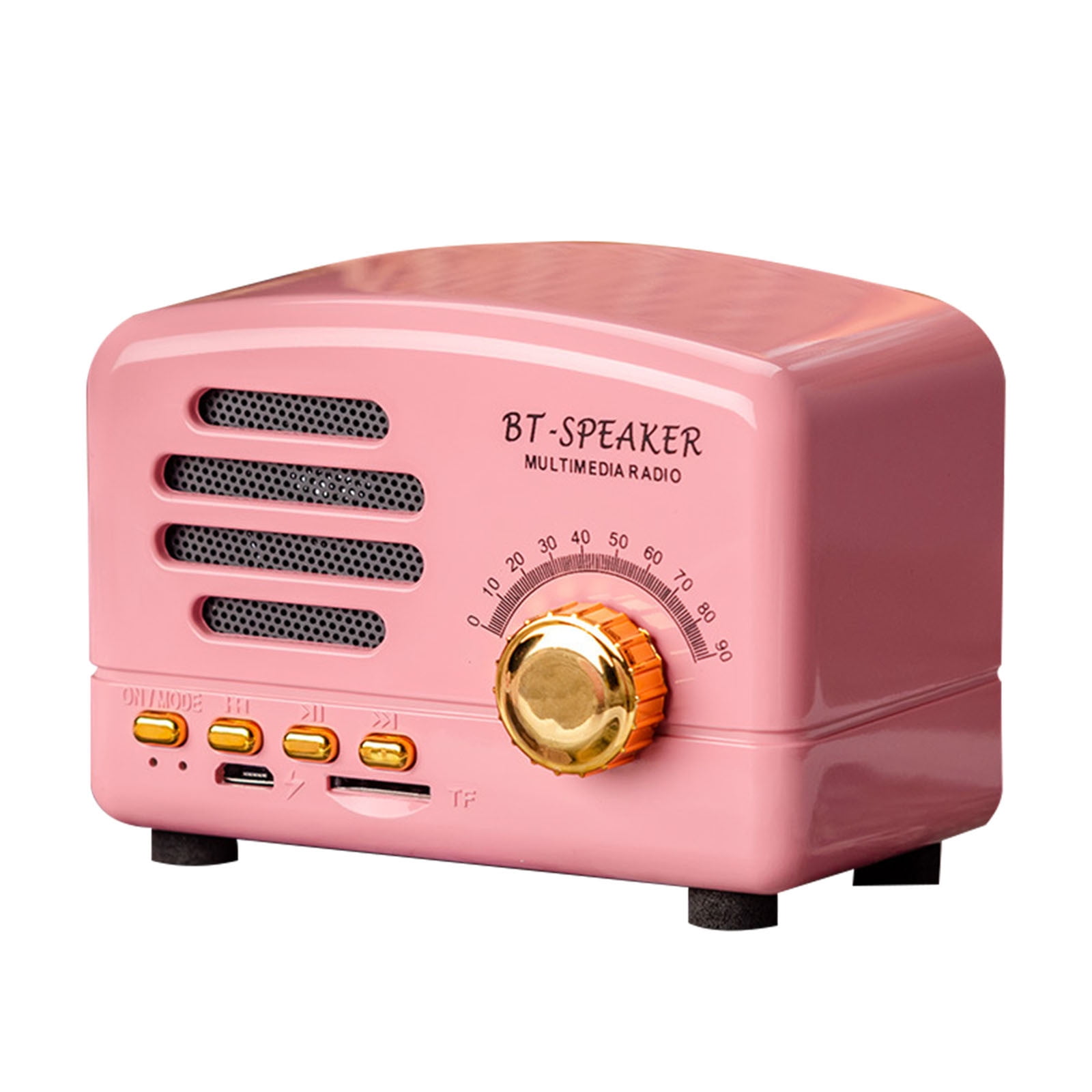 Dvkptbk BT01 Wireless Stereo Retro Speakers, Portable Bluetooth Vintage